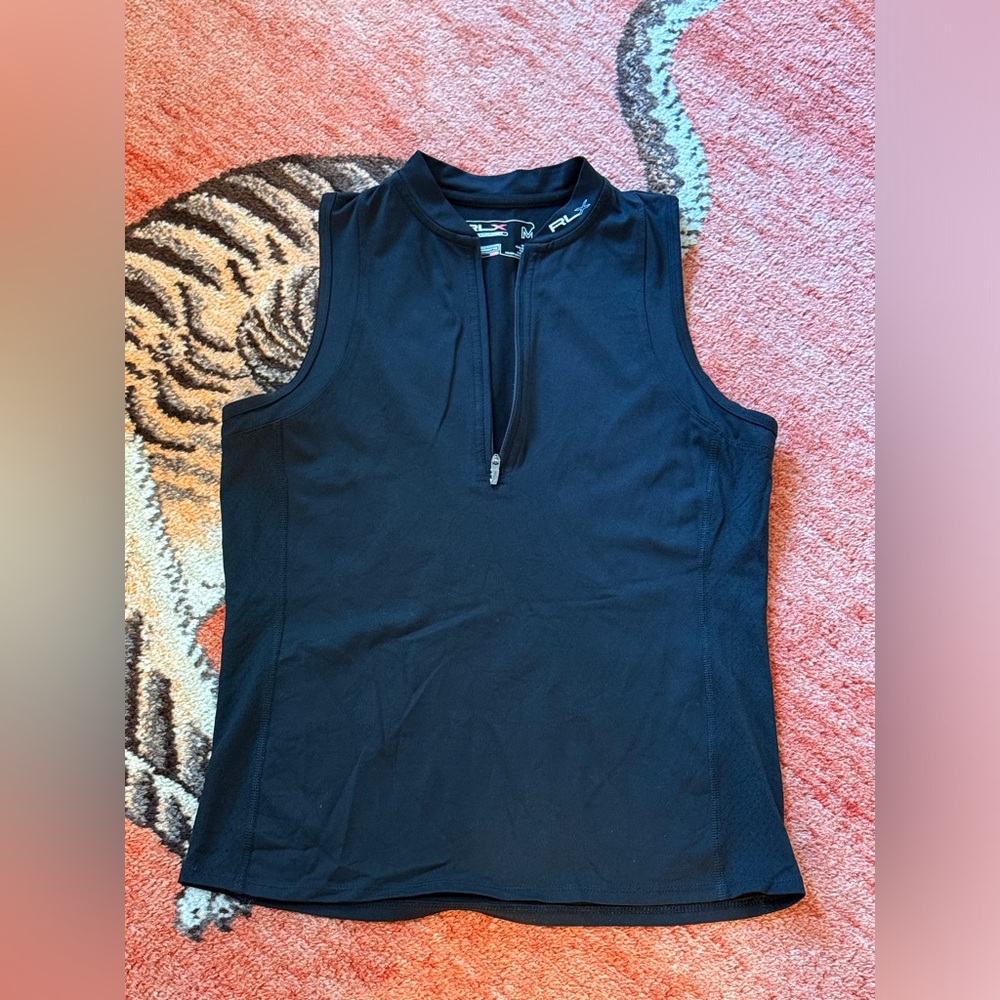 Ralph Lauren Black quarter zip tank
